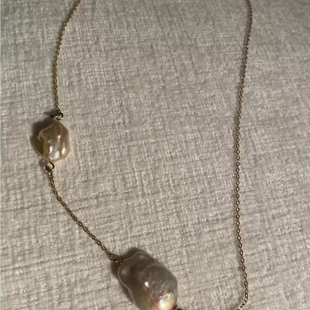 Handcrafted Asymmetrical Baroque Pearl Necklace